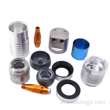 Parti in alluminio/titanio, componente meccanico di tornitura CNC